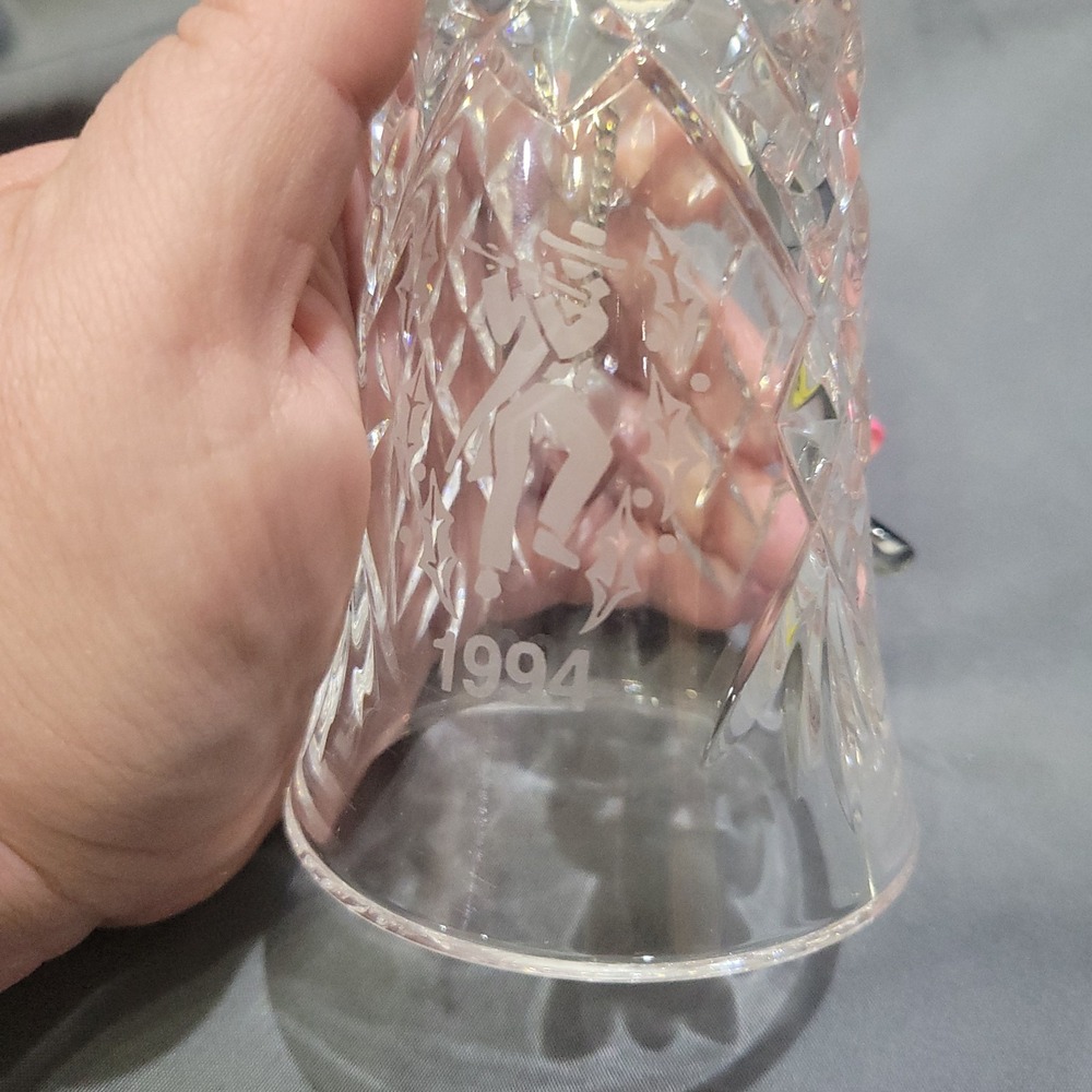 1994 Waterford Crystal Bell Twelve Days of Christmas Pipers Piping Mint